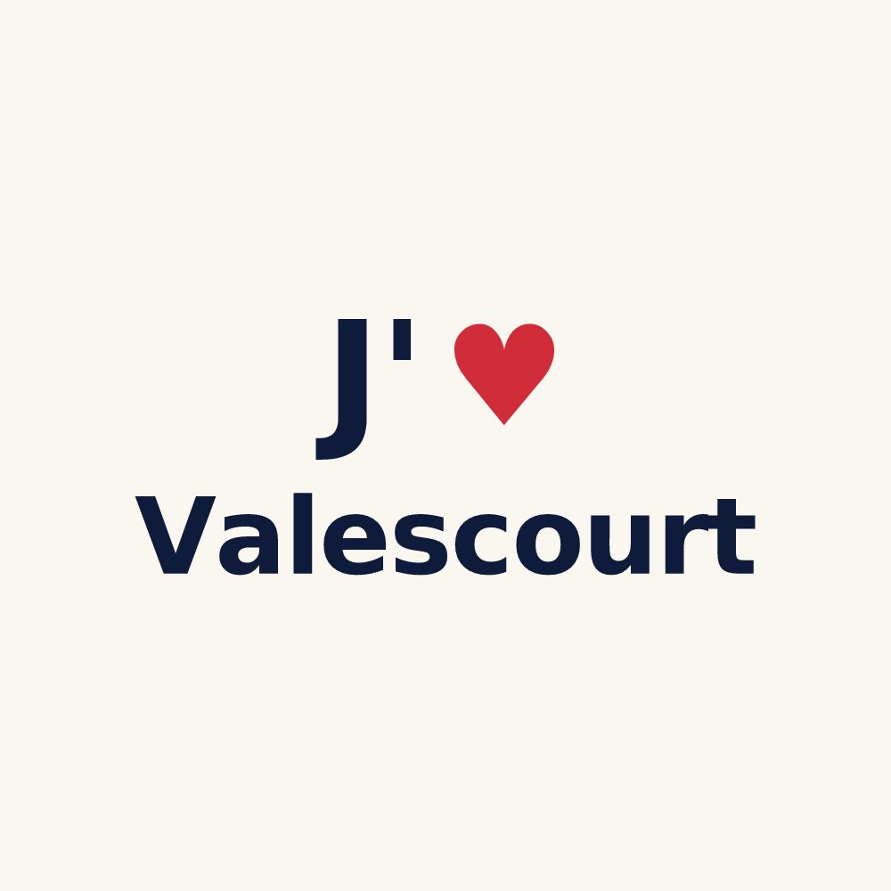 Tasse personnalisée Valescourt — design J'aime Valescourt