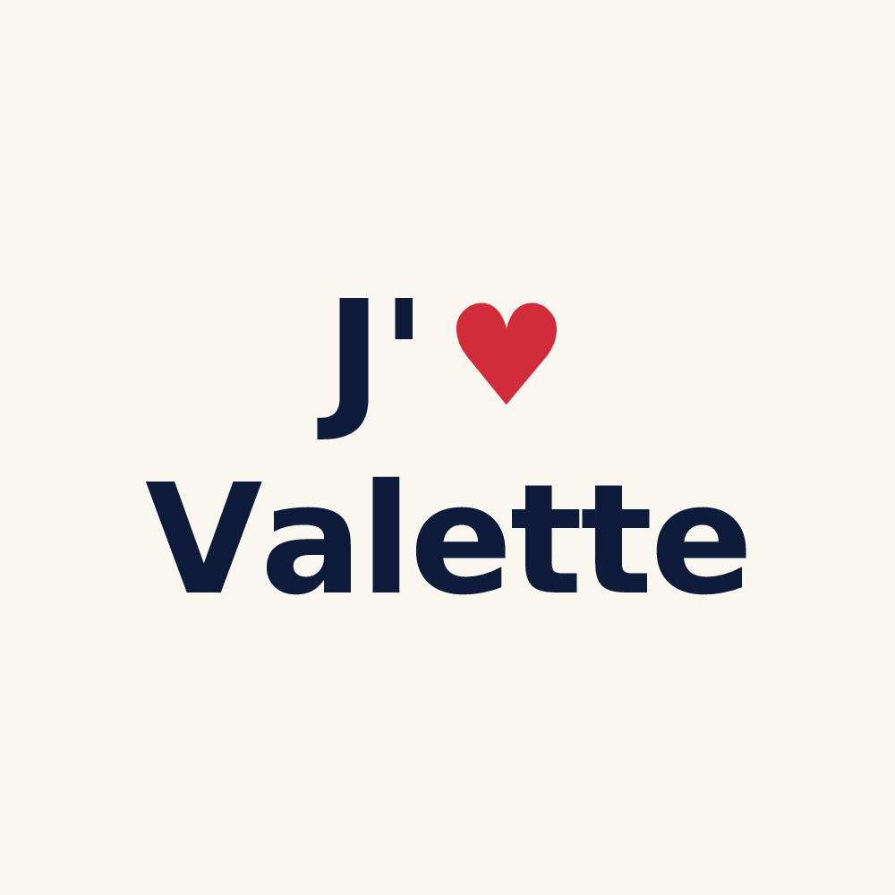 Tasse personnalisée Valette — design J'aime Valette