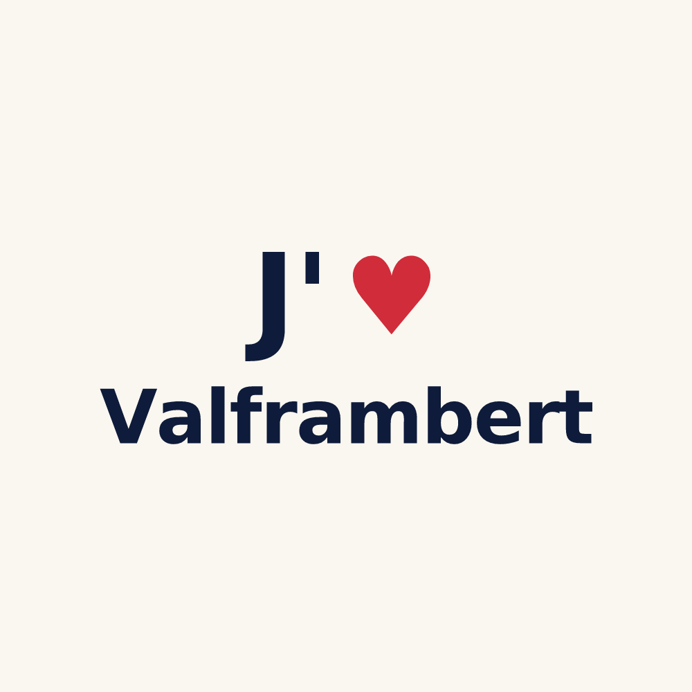 Tasse personnalisée Valframbert — design J'aime Valframbert