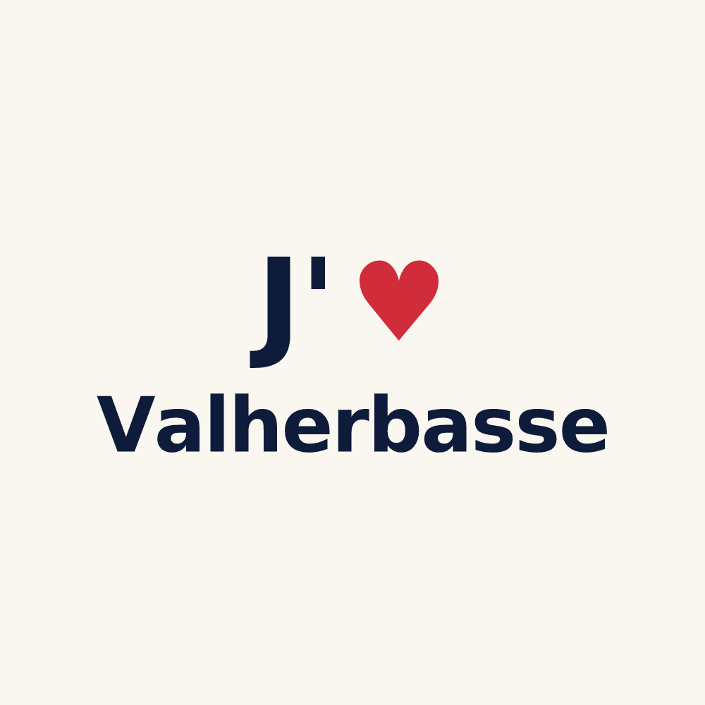 Tasse personnalisée Valherbasse — design J'aime Valherbasse