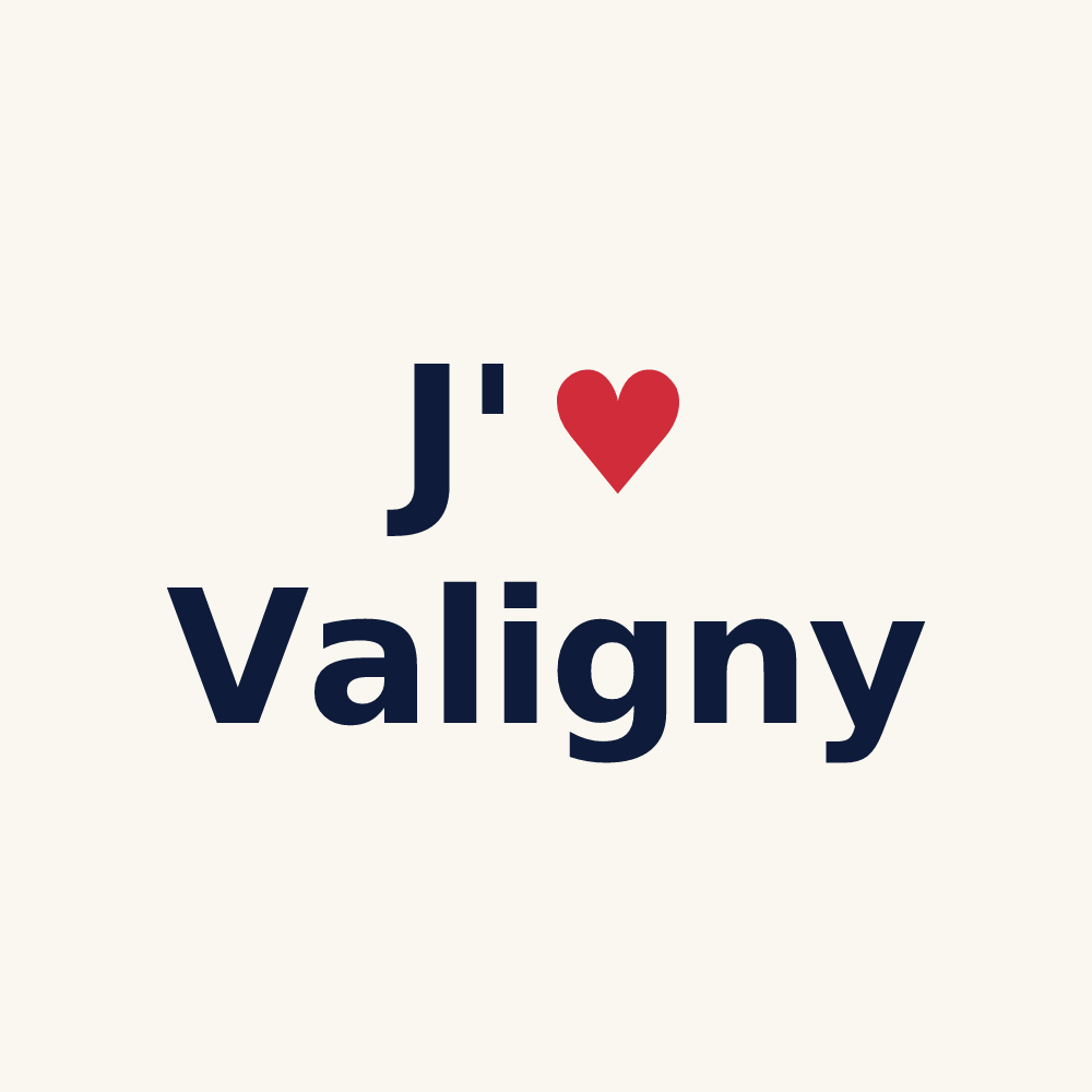 Tasse personnalisée Valigny — design J'aime Valigny