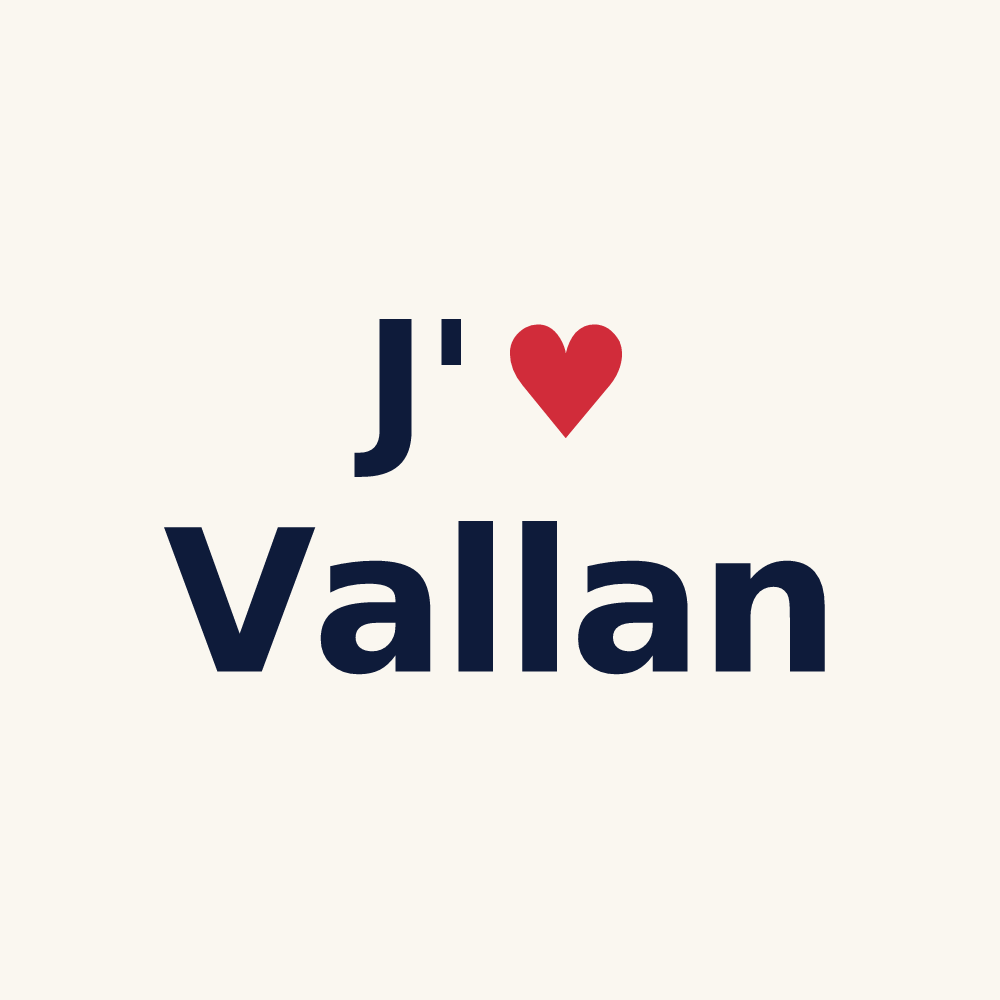 Tasse personnalisée Vallan — design J'aime Vallan
