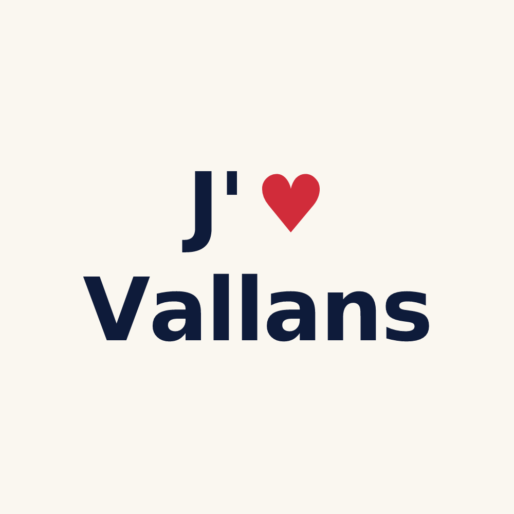Tasse personnalisée Vallans — design J'aime Vallans