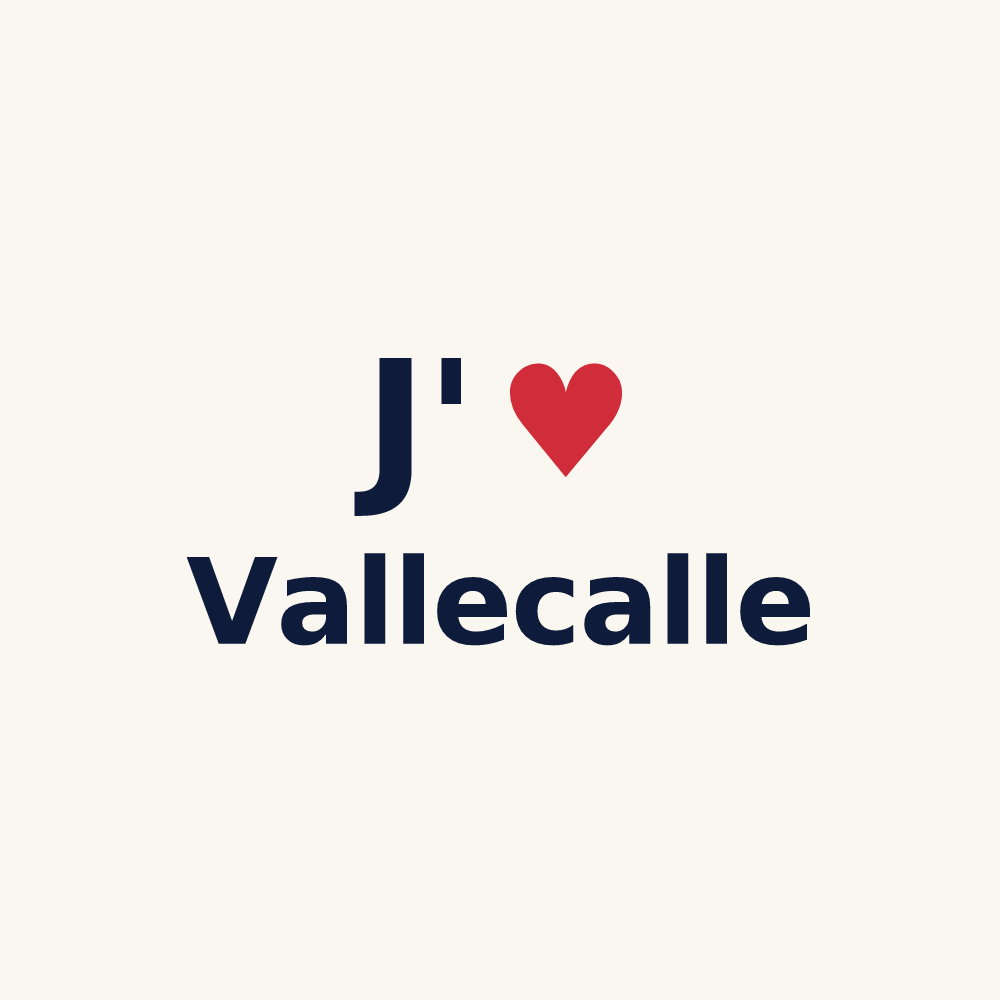 Tasse personnalisée Vallecalle — design J'aime Vallecalle
