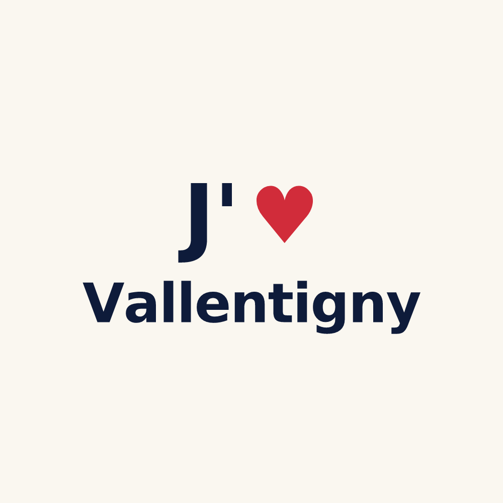 Tasse personnalisée Vallentigny — design J'aime Vallentigny