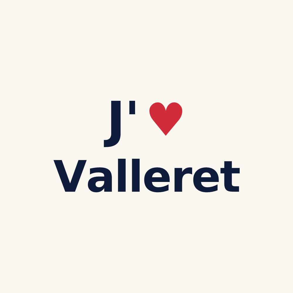 Tasse personnalisée Valleret — design J'aime Valleret