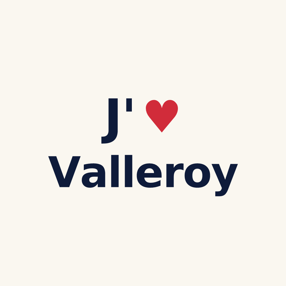 Tasse personnalisée Valleroy — design J'aime Valleroy