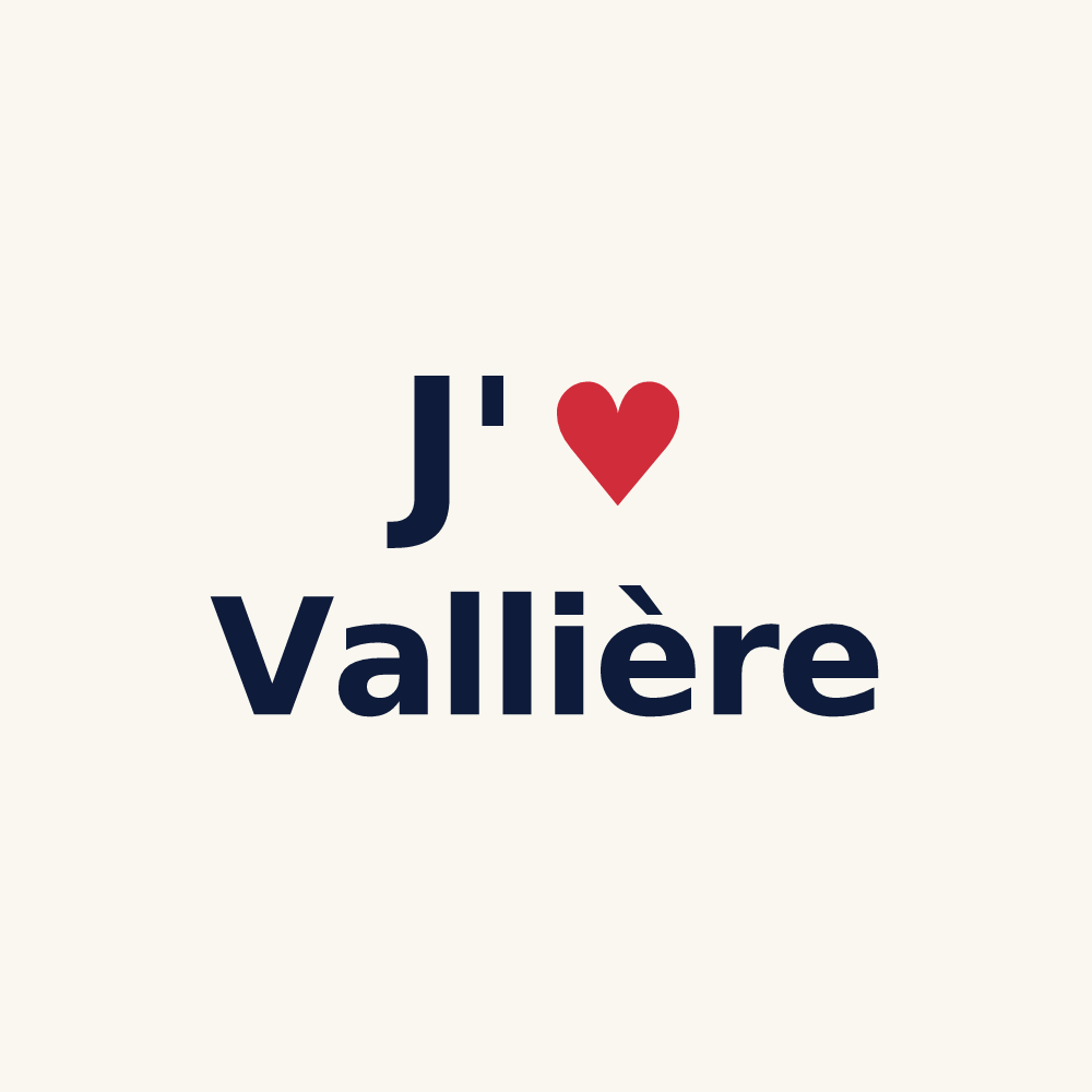 Tasse personnalisée Vallière — design J'aime Vallière