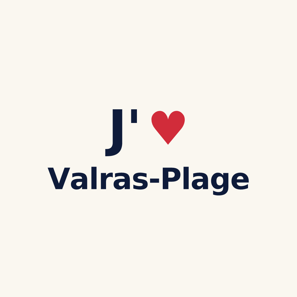 Tasse personnalisée Valras-Plage — design J'aime Valras-Plage