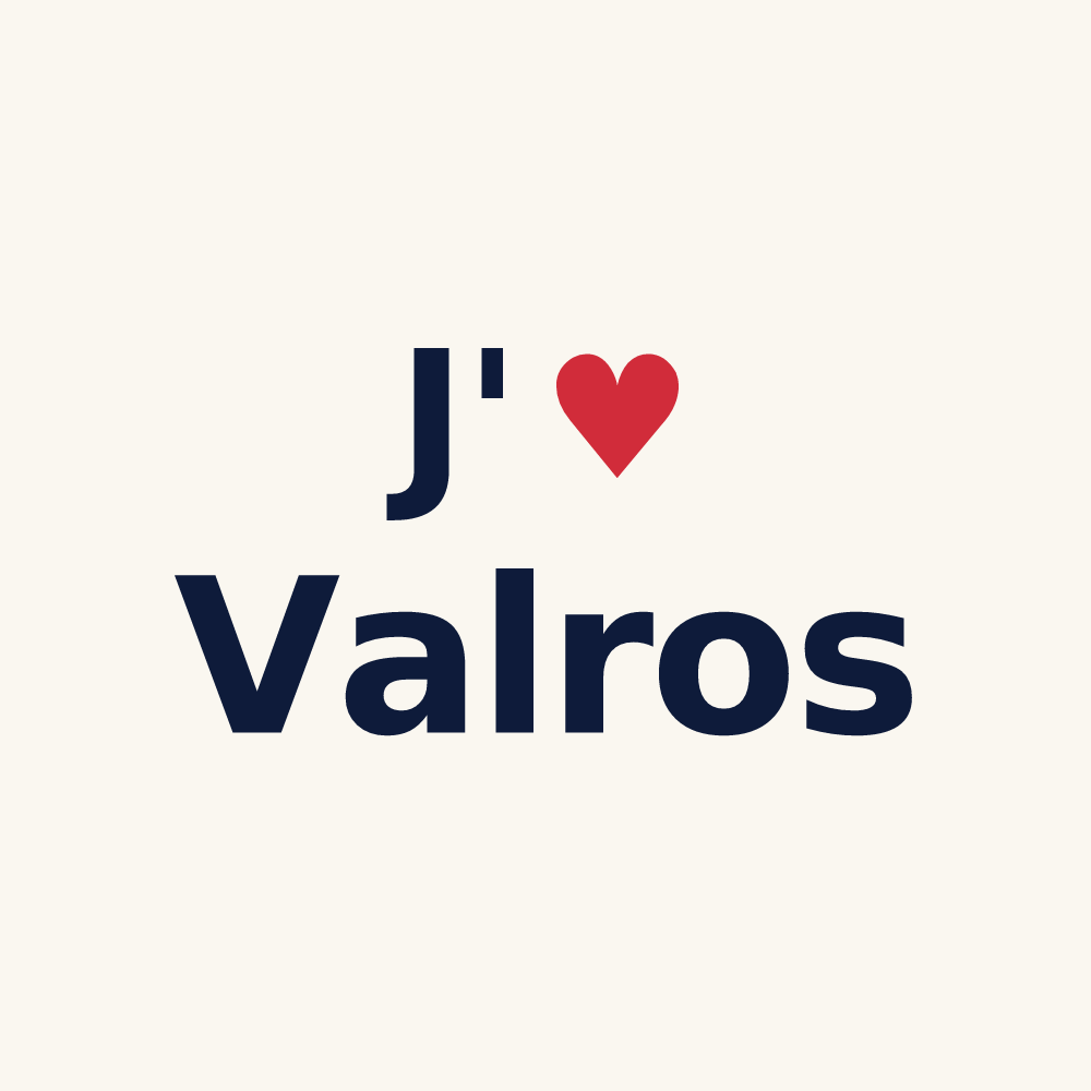 Tasse personnalisée Valros — design J'aime Valros