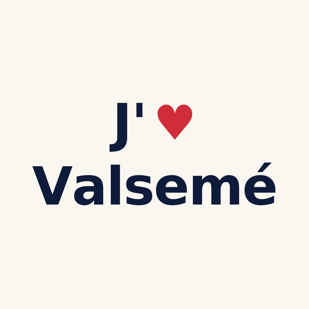 Tasse personnalisée Valsemé — design J'aime Valsemé