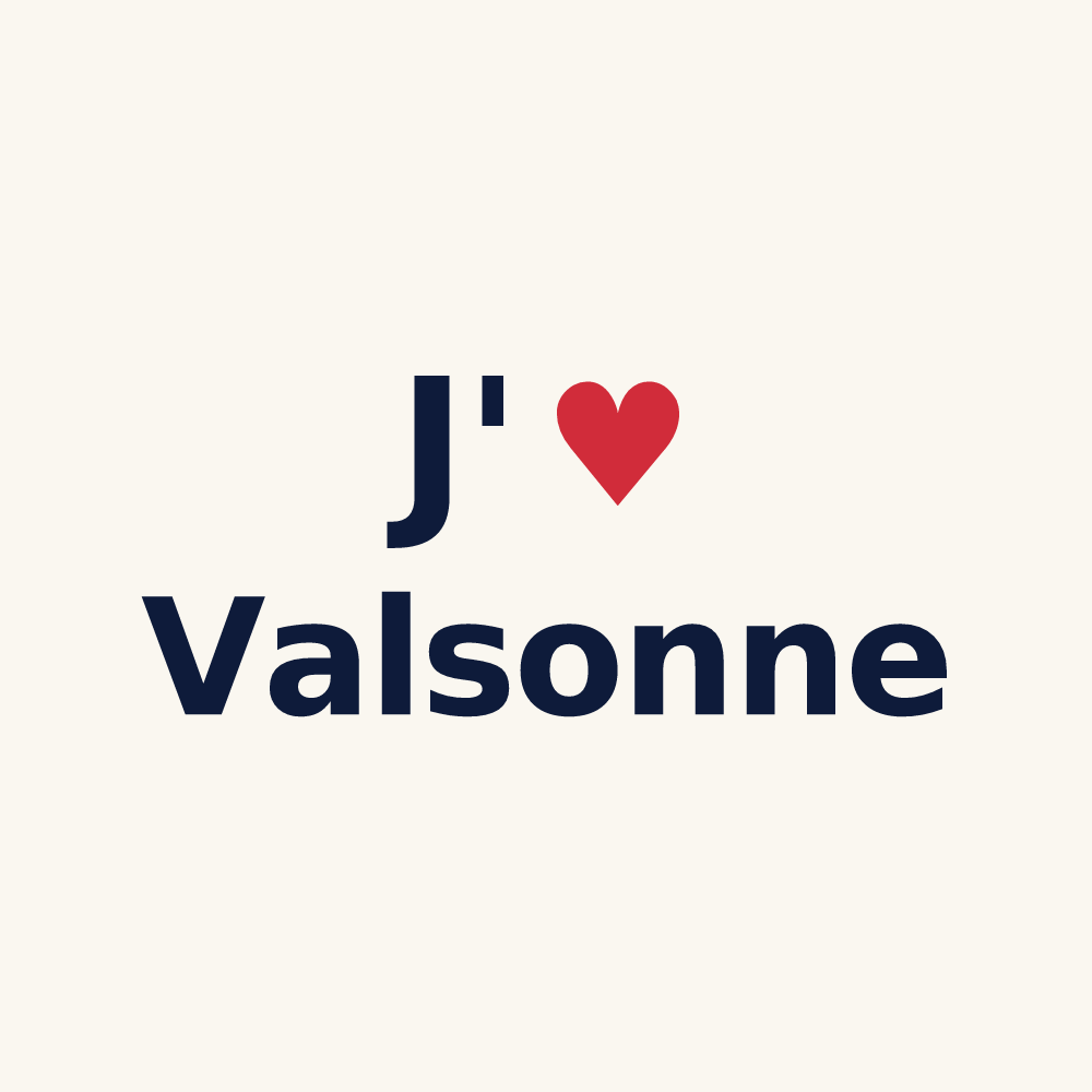 Tasse personnalisée Valsonne — design J'aime Valsonne