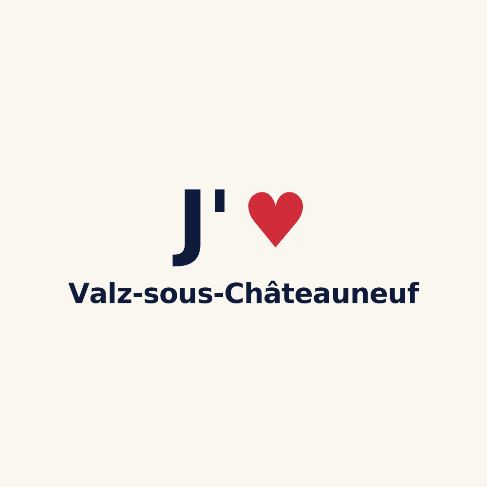 Tasse personnalisée Valz-sous-Châteauneuf — design J'aime Valz-sous-Châteauneuf