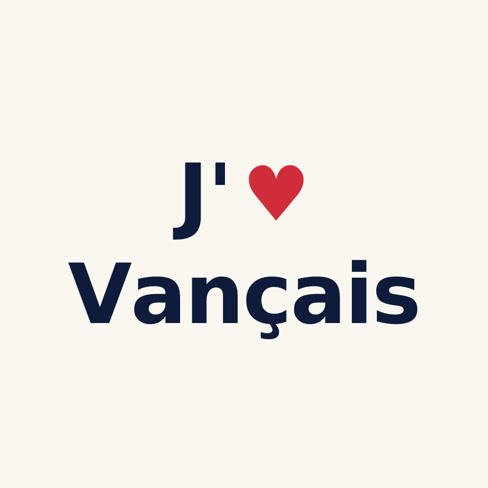 Tasse personnalisée Vançais — design J'aime Vançais