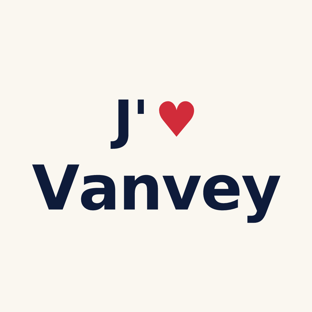 Tasse personnalisée Vanvey — design J'aime Vanvey