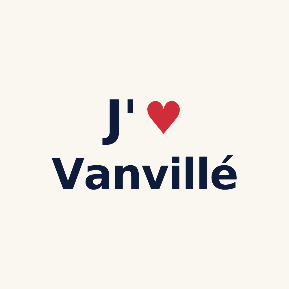 Tasse personnalisée Vanvillé — design J'aime Vanvillé