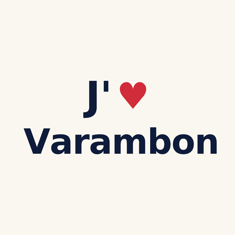 Tasse personnalisée Varambon — design J'aime Varambon