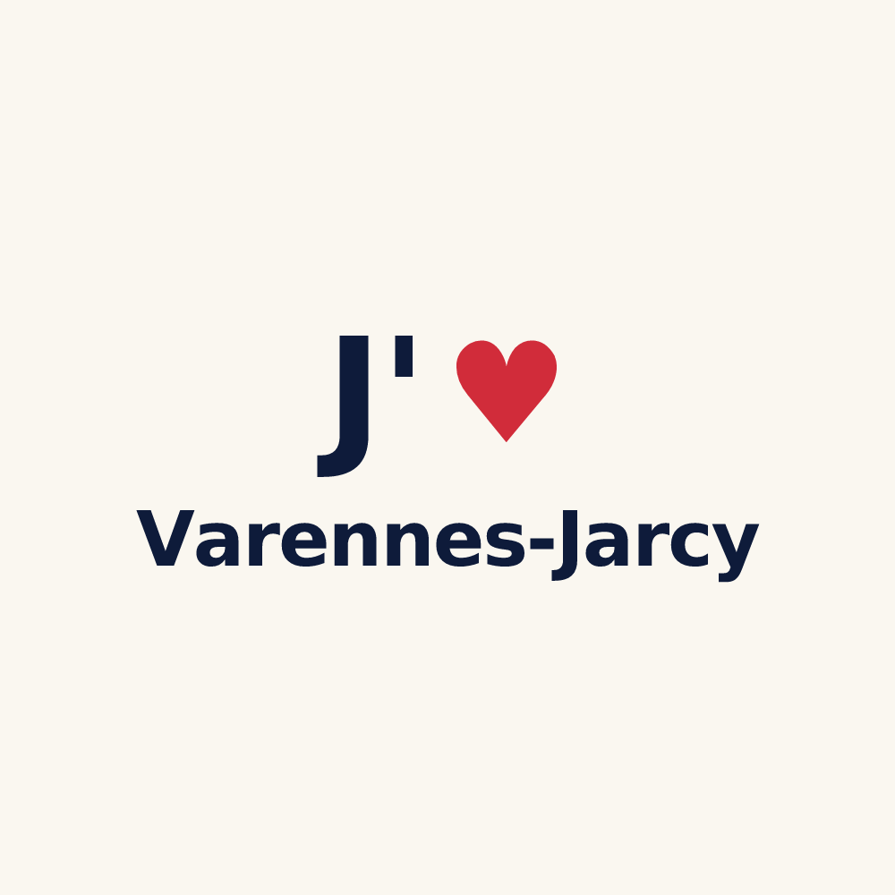 Tasse personnalisée Varennes-Jarcy — design J'aime Varennes-Jarcy