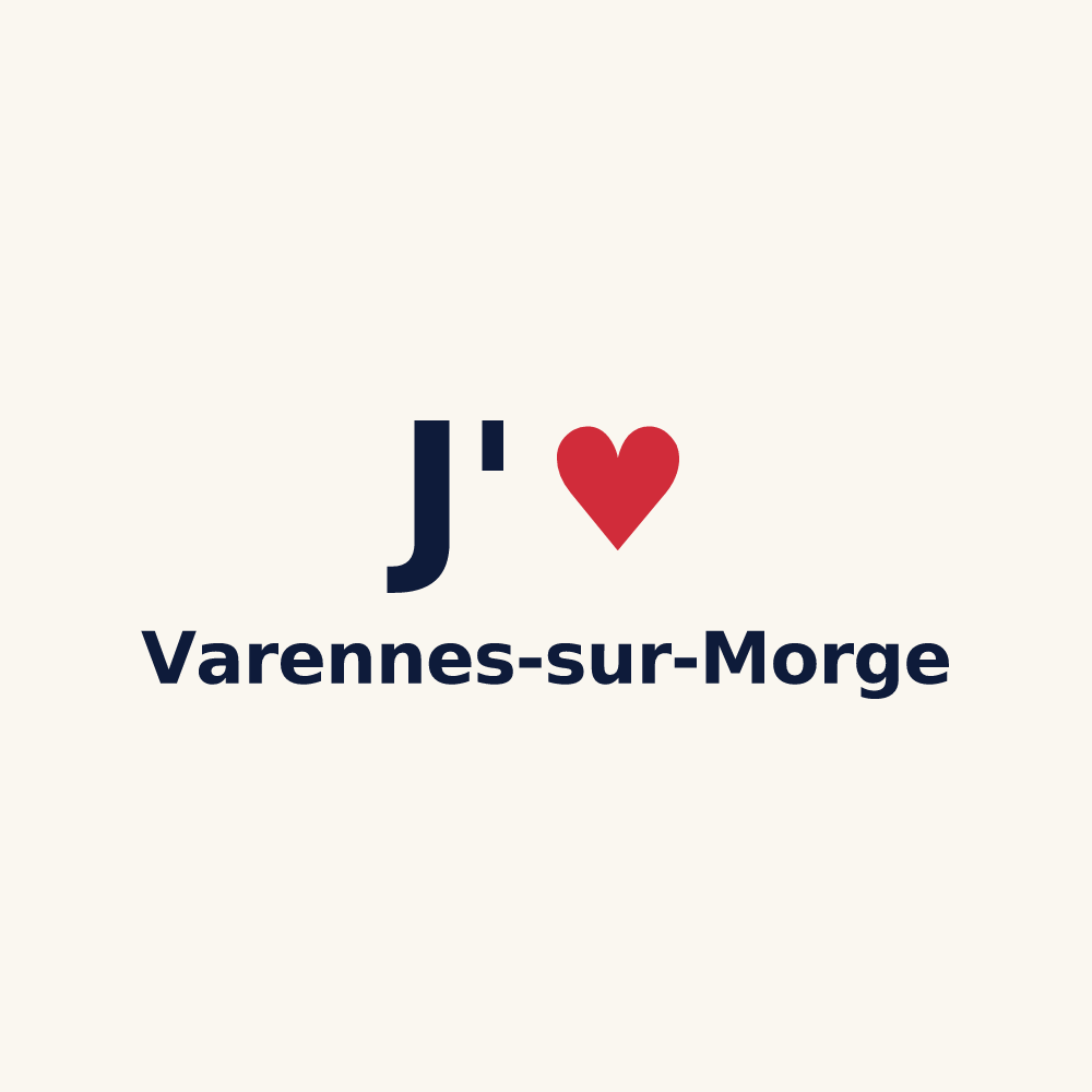 Tasse personnalisée Varennes-sur-Morge — design J'aime Varennes-sur-Morge