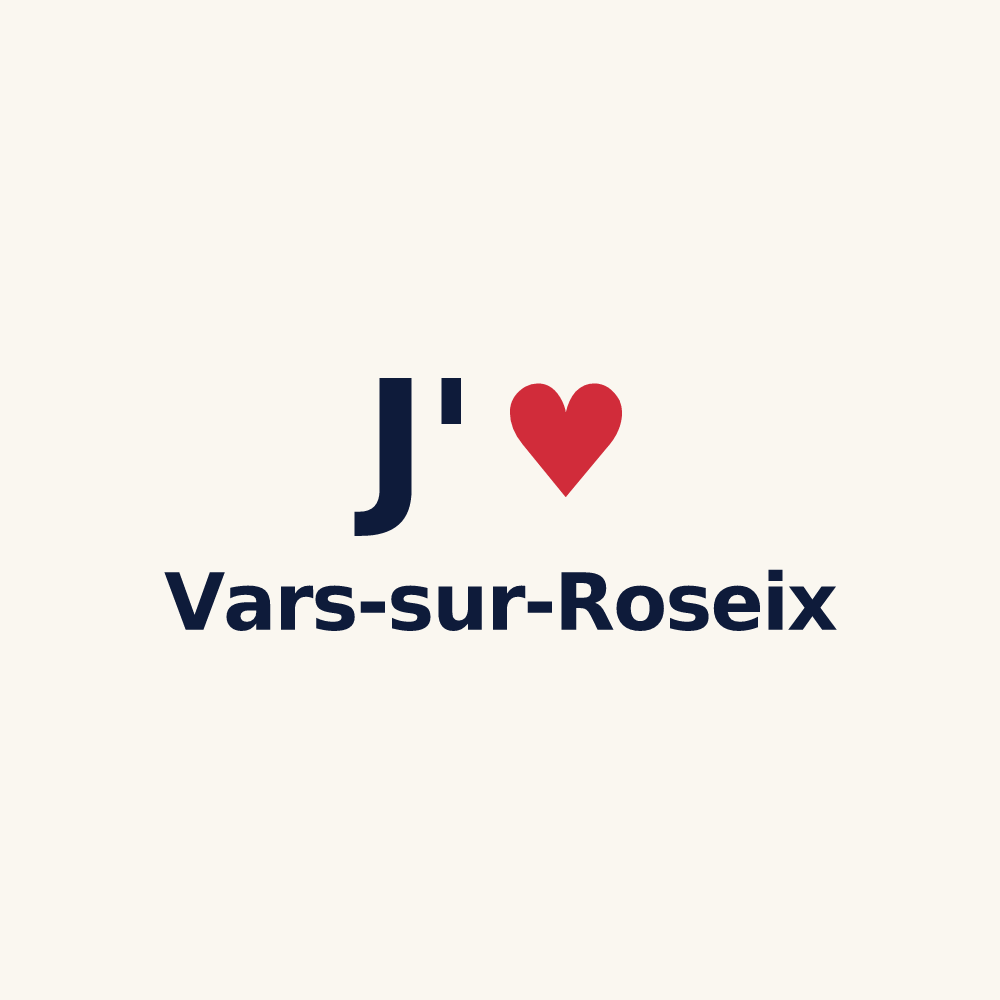 Tasse personnalisée Vars-sur-Roseix — design J'aime Vars-sur-Roseix