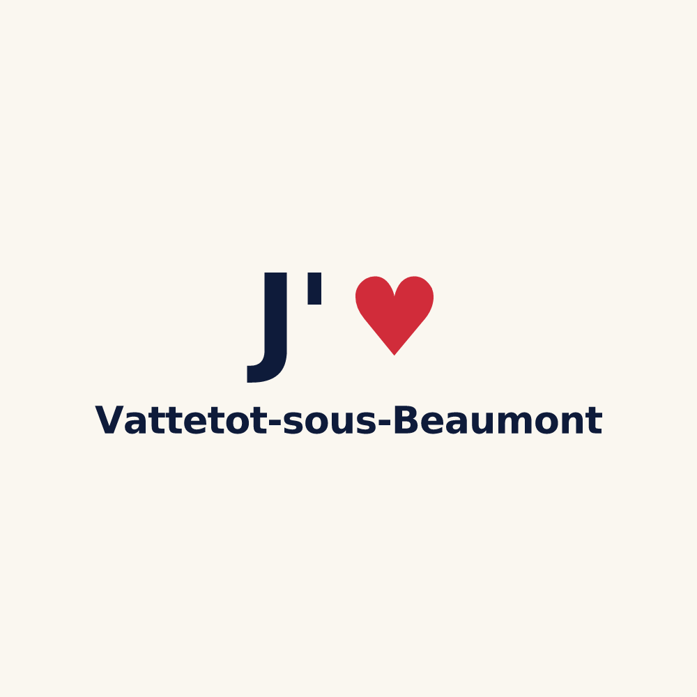 Tasse personnalisée Vattetot-sous-Beaumont — design J'aime Vattetot-sous-Beaumont