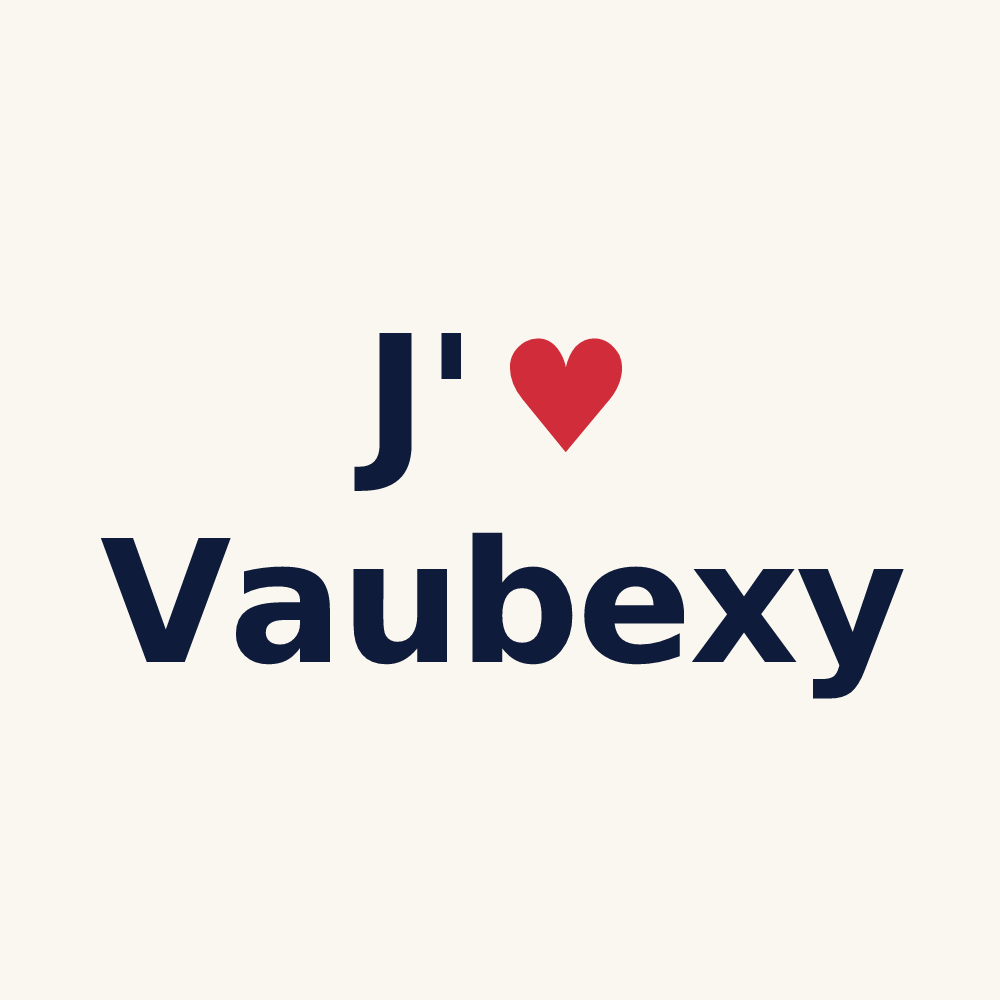 Tasse personnalisée Vaubexy — design « J'aime Vaubexy » imprimé sur la tasse