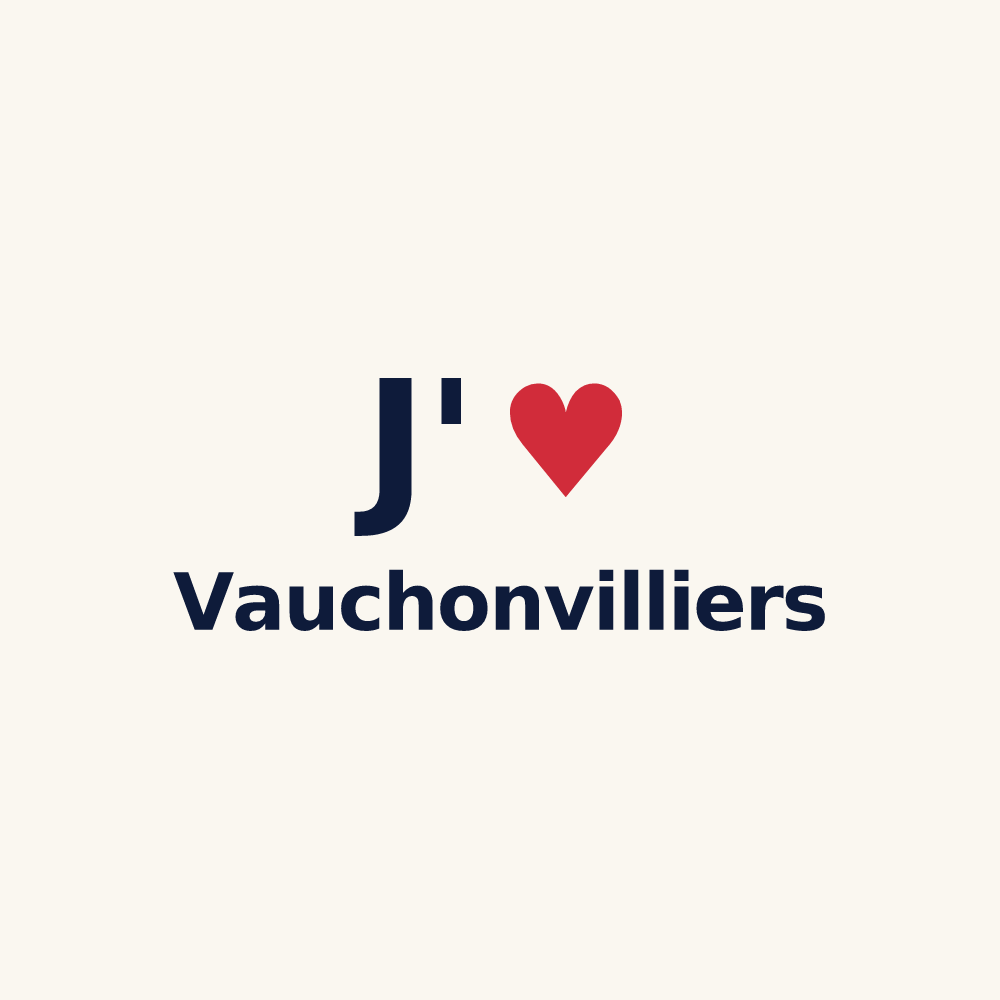 Tasse personnalisée Vauchonvilliers — design J'aime Vauchonvilliers