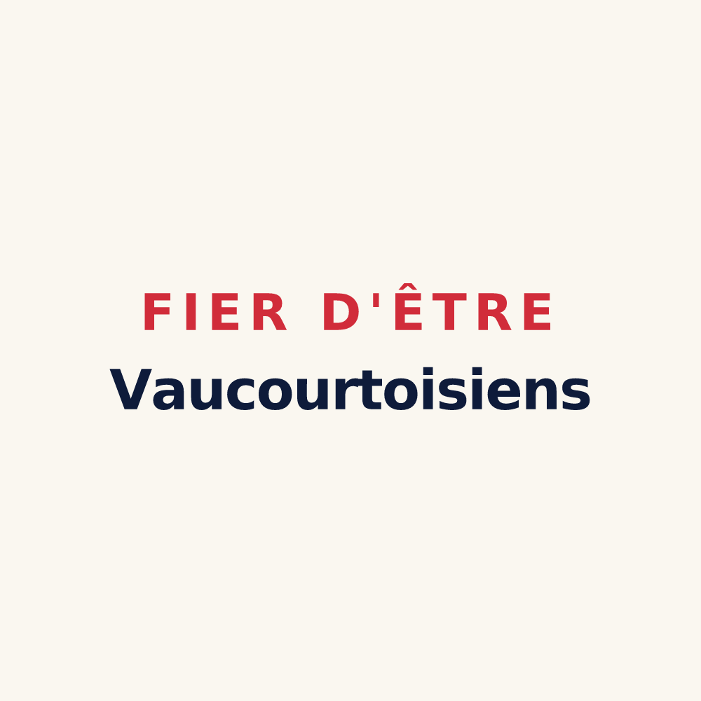 Tasse « Fier d'être Vaucourtoisiens » — design pour Vaucourtois