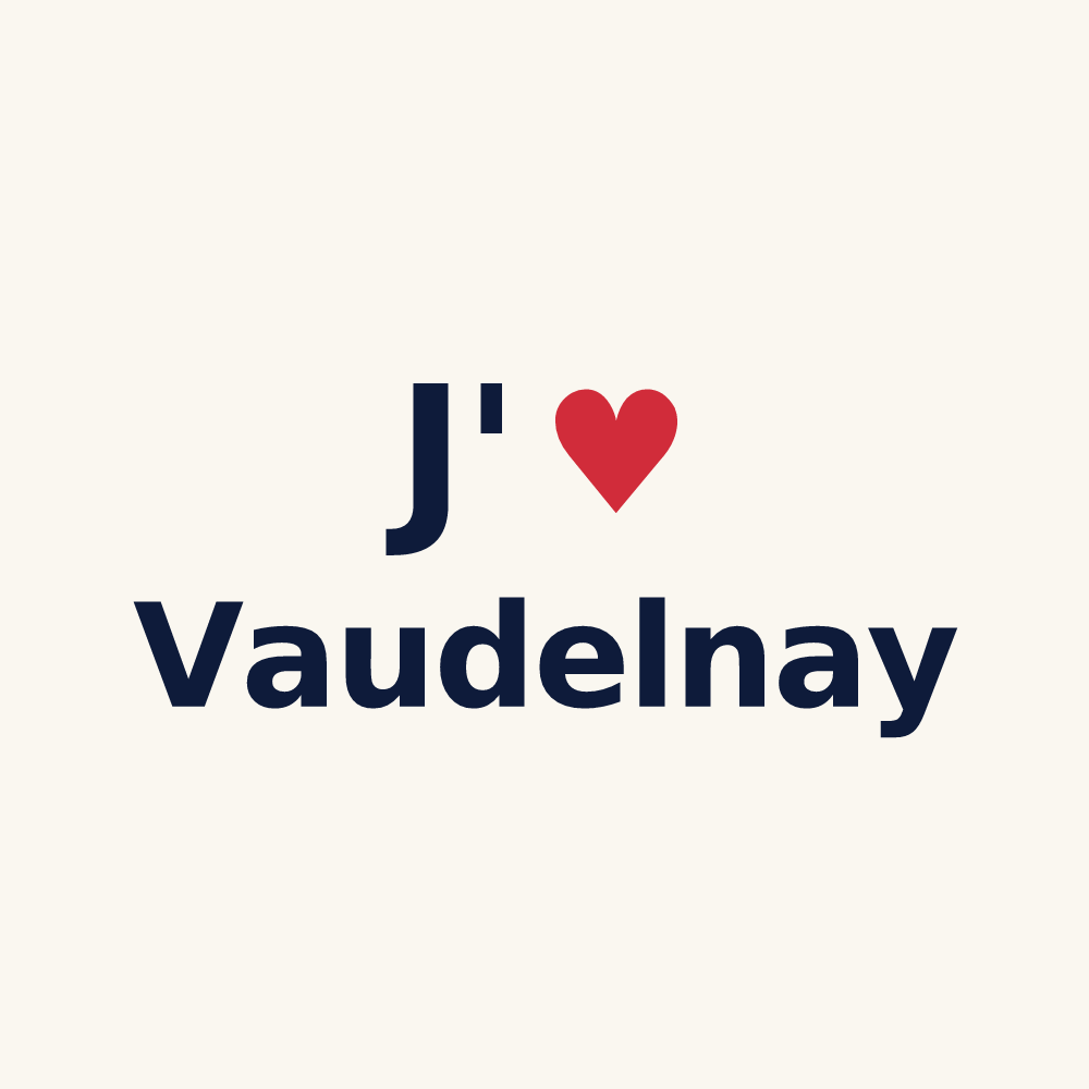 Tasse personnalisée Vaudelnay — design J'aime Vaudelnay