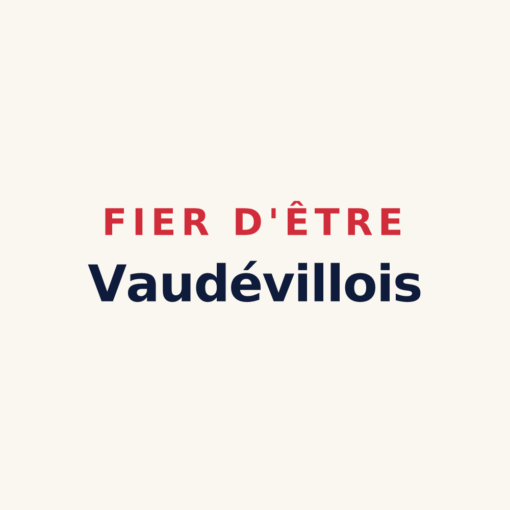 Tasse « Fier d'être Vaudévillois » — design pour Vaudéville