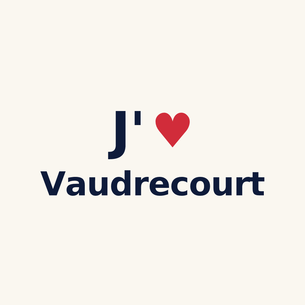 Tasse personnalisée Vaudrecourt — design J'aime Vaudrecourt