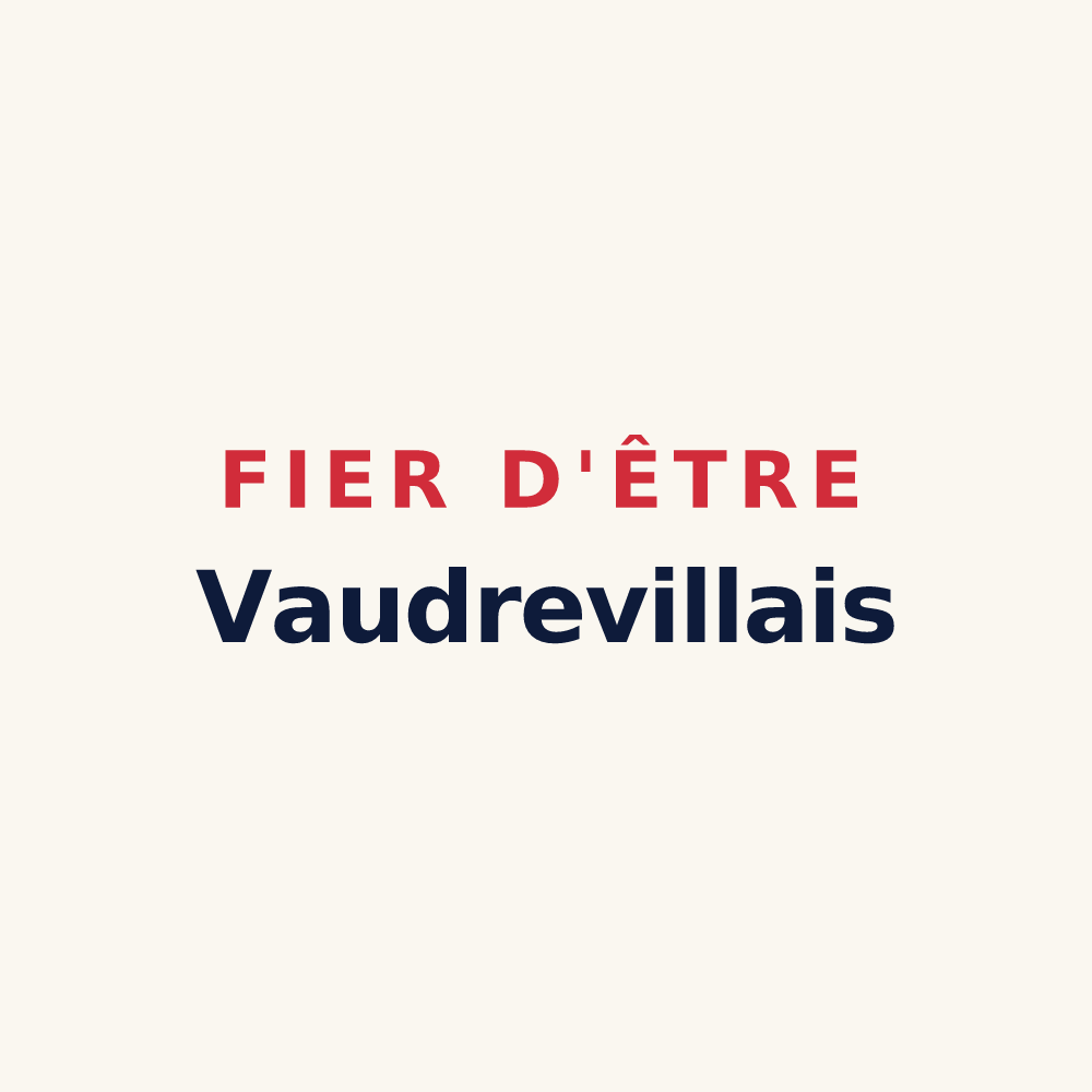 Tasse « Fier d'être Vaudrevillais » — design pour Vaudreville
