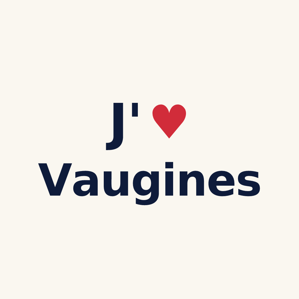 Tasse personnalisée Vaugines — design J'aime Vaugines