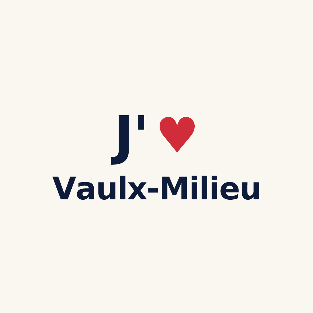 Tasse personnalisée Vaulx-Milieu — design J'aime Vaulx-Milieu