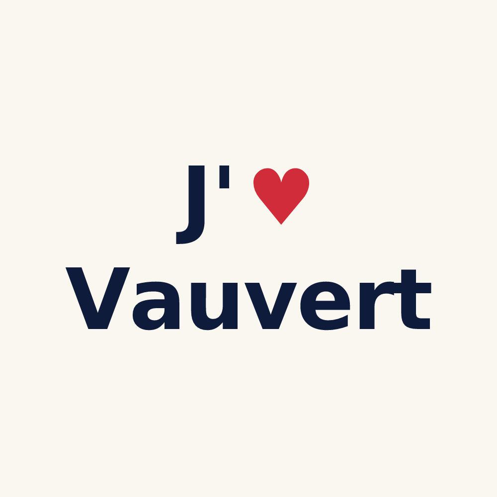 Tasse personnalisée Vauvert — design J'aime Vauvert