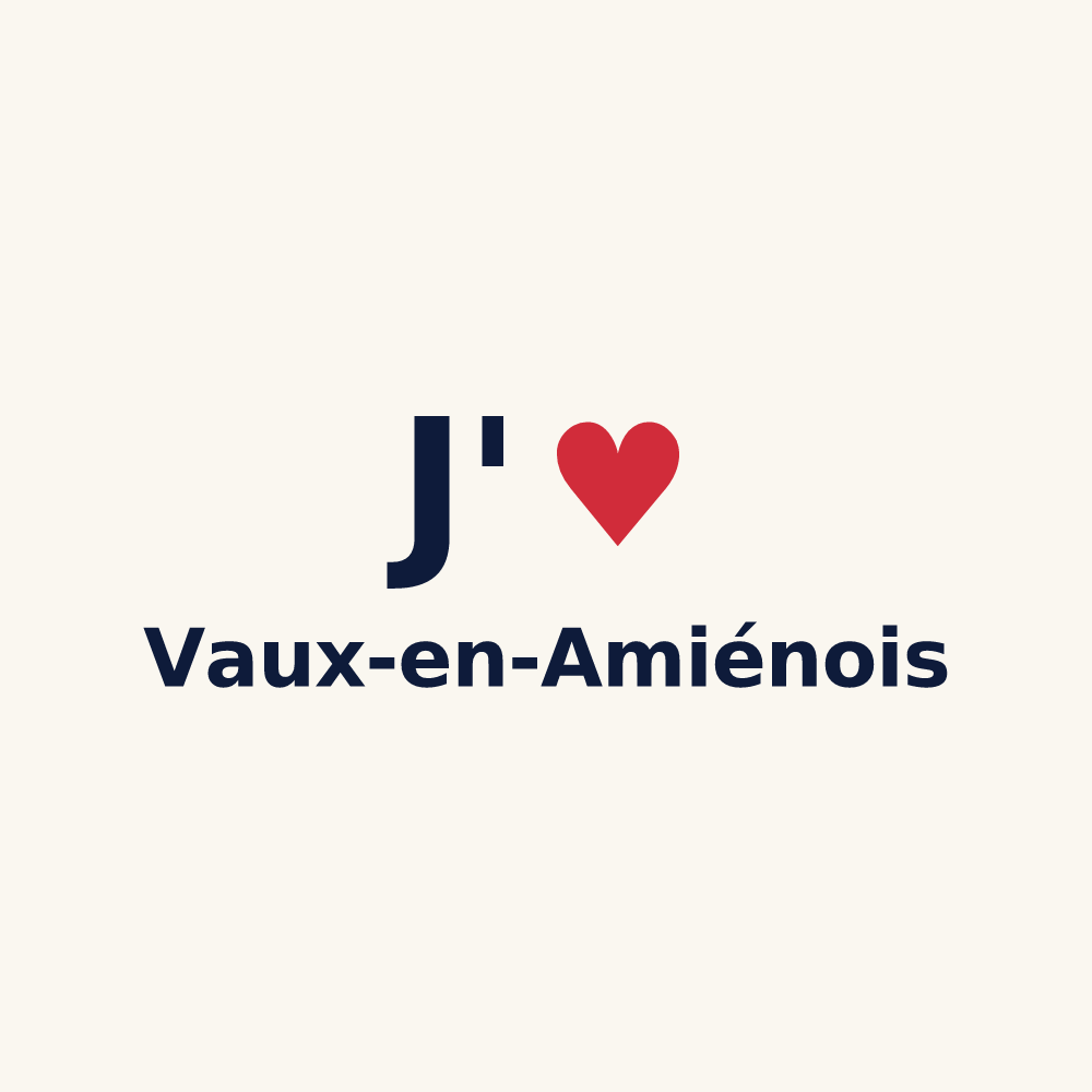 Tasse personnalisée Vaux-en-Amiénois — design J'aime Vaux-en-Amiénois