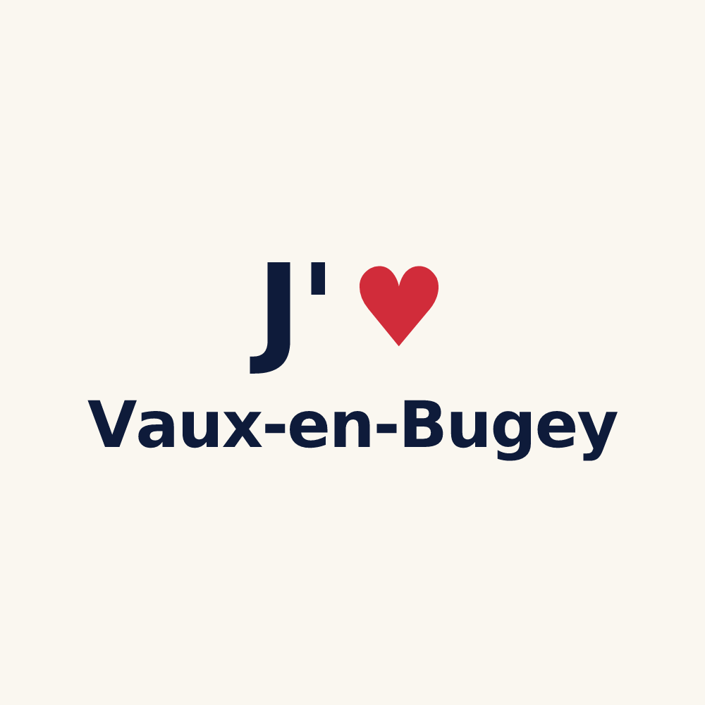 Tasse personnalisée Vaux-en-Bugey — design J'aime Vaux-en-Bugey