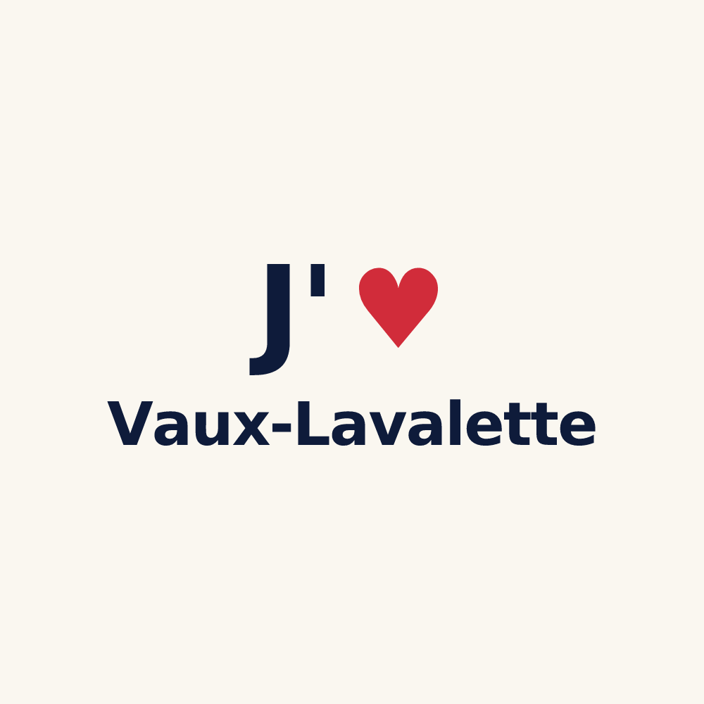Tasse personnalisée Vaux-Lavalette — design J'aime Vaux-Lavalette
