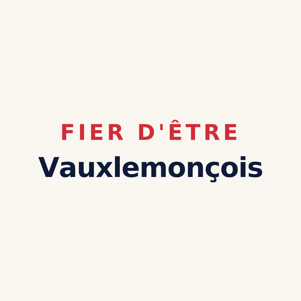 Tasse « Fier d'être Vauxlemonçois » — design pour Vaux-le-Moncelot