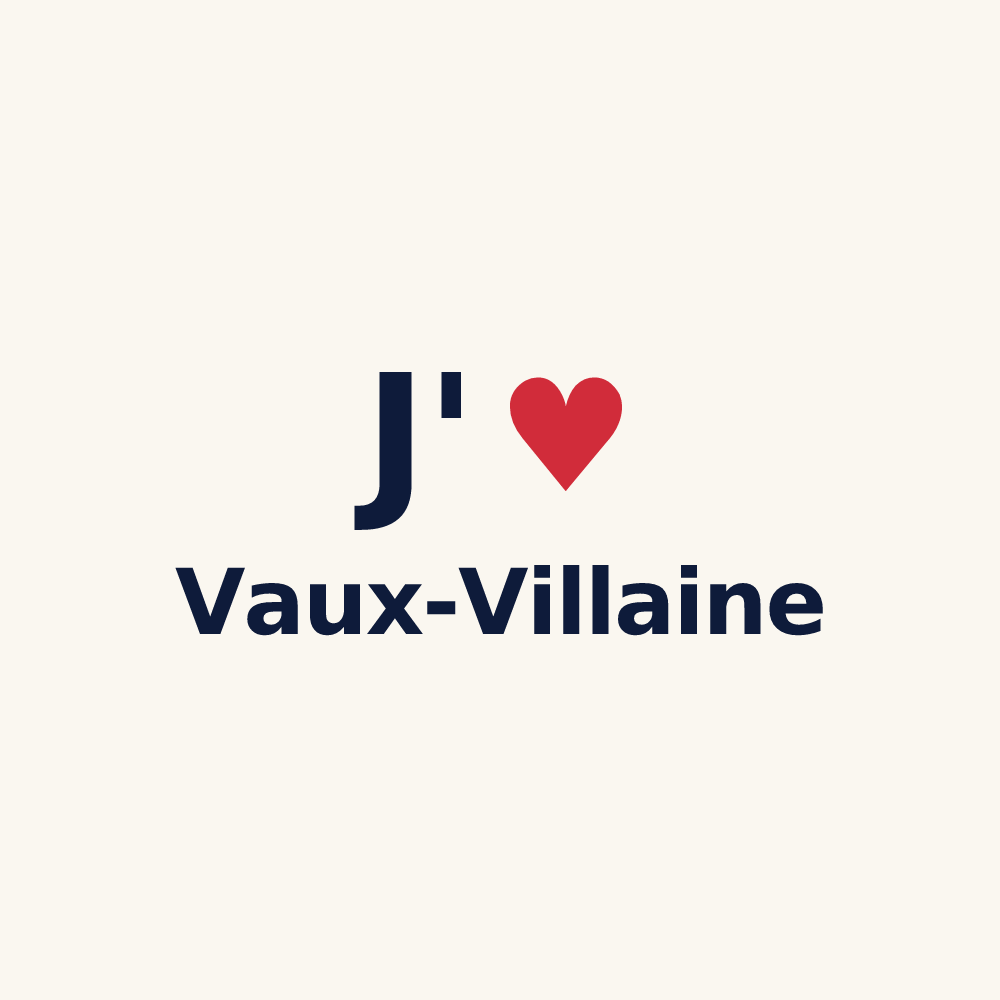 Tasse personnalisée Vaux-Villaine — design J'aime Vaux-Villaine
