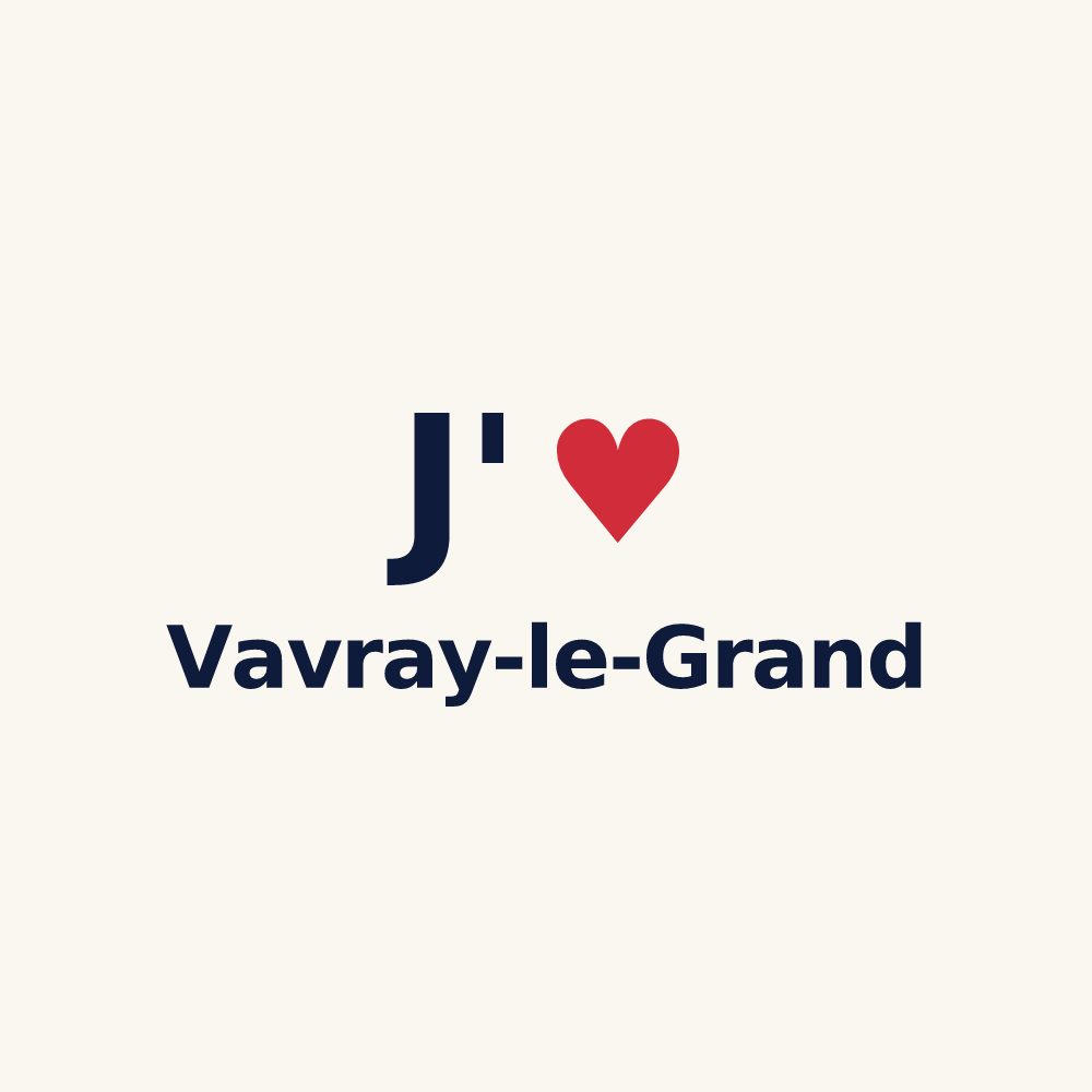 Tasse personnalisée Vavray-le-Grand — design J'aime Vavray-le-Grand