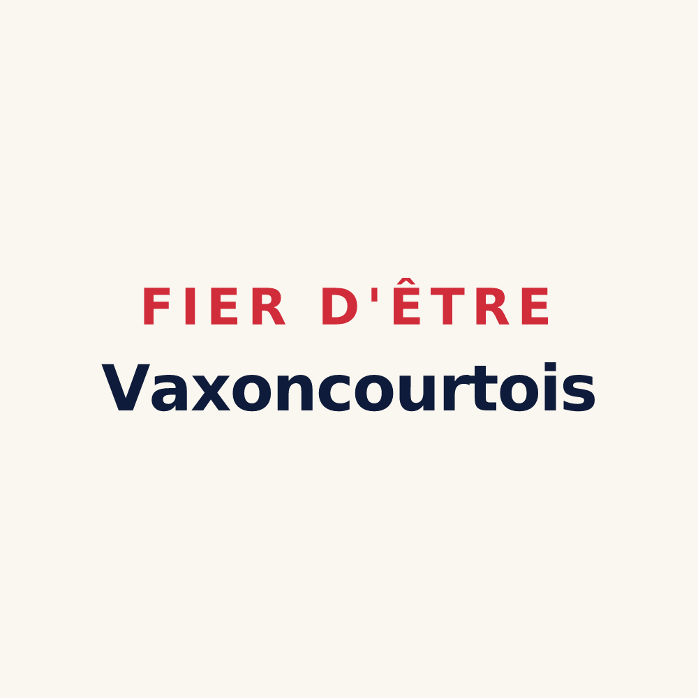 Tasse « Fier d'être Vaxoncourtois » — design pour Vaxoncourt