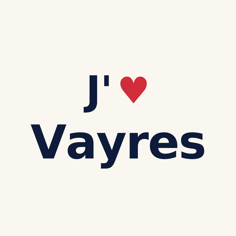 Tasse personnalisée Vayres — design J'aime Vayres