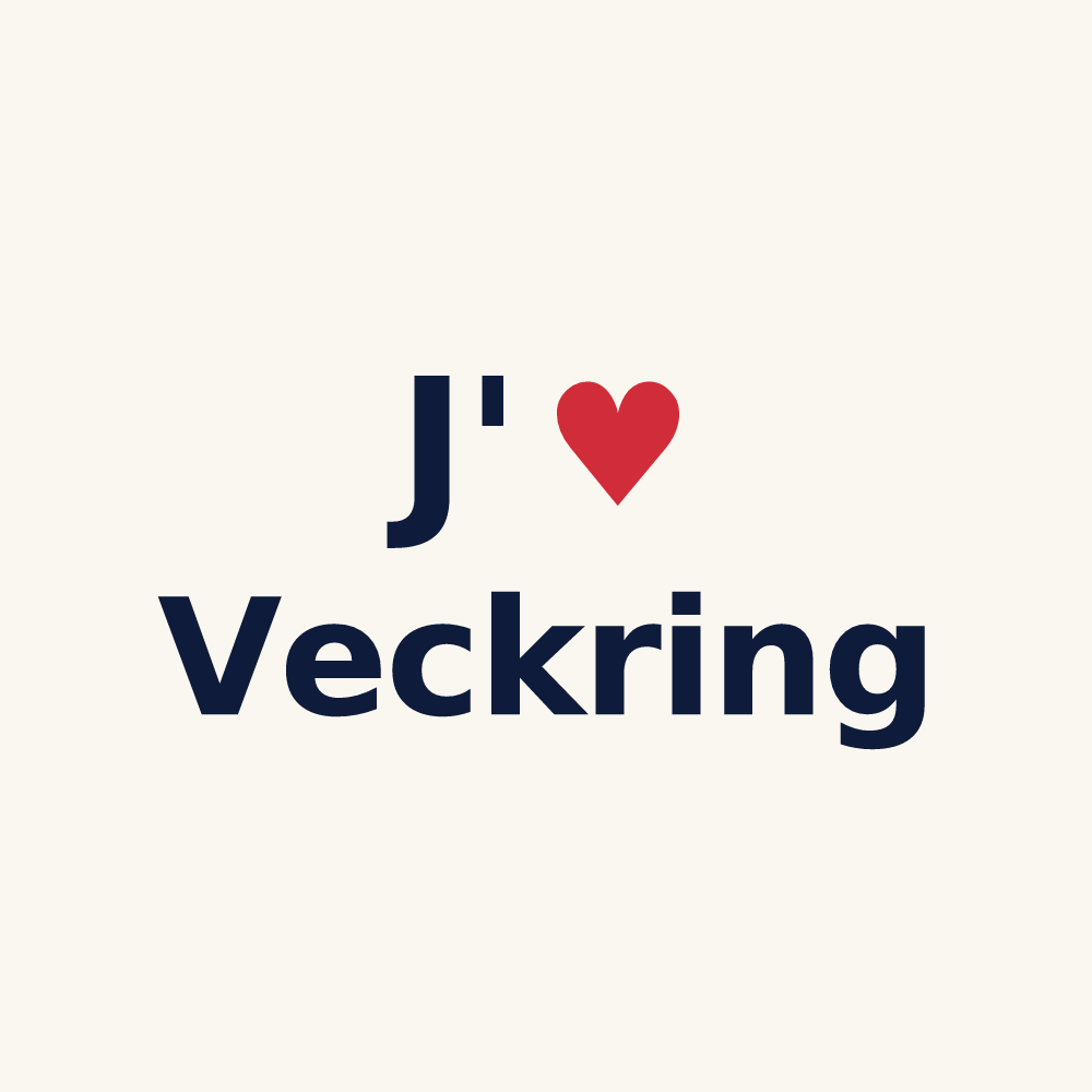 Tasse personnalisée Veckring — design J'aime Veckring