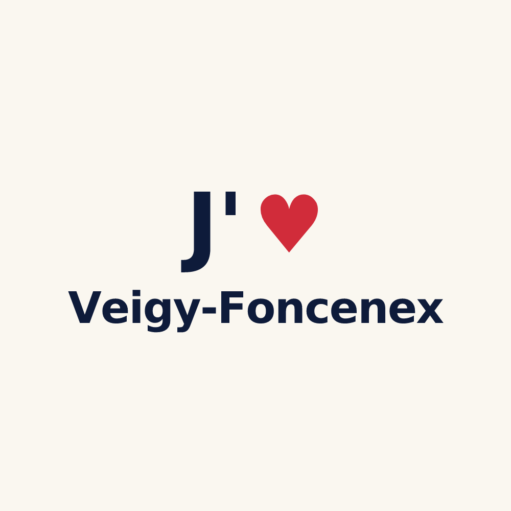 Tasse personnalisée Veigy-Foncenex — design J'aime Veigy-Foncenex