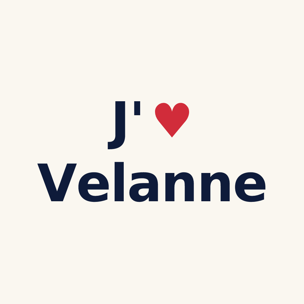 Tasse personnalisée Velanne — design J'aime Velanne