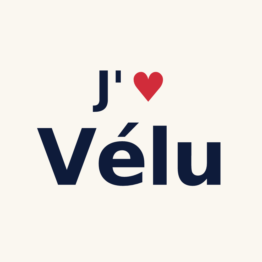 Tasse personnalisée Vélu — design J'aime Vélu
