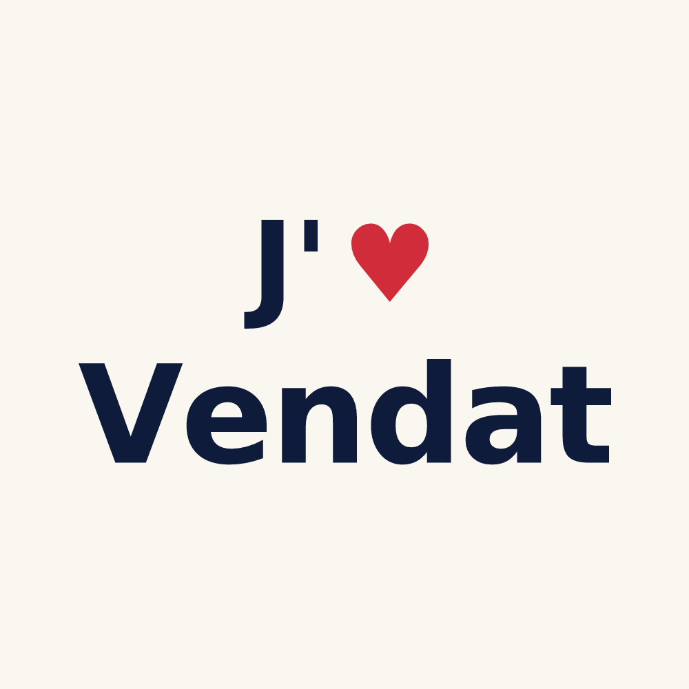 Tasse personnalisée Vendat — design J'aime Vendat