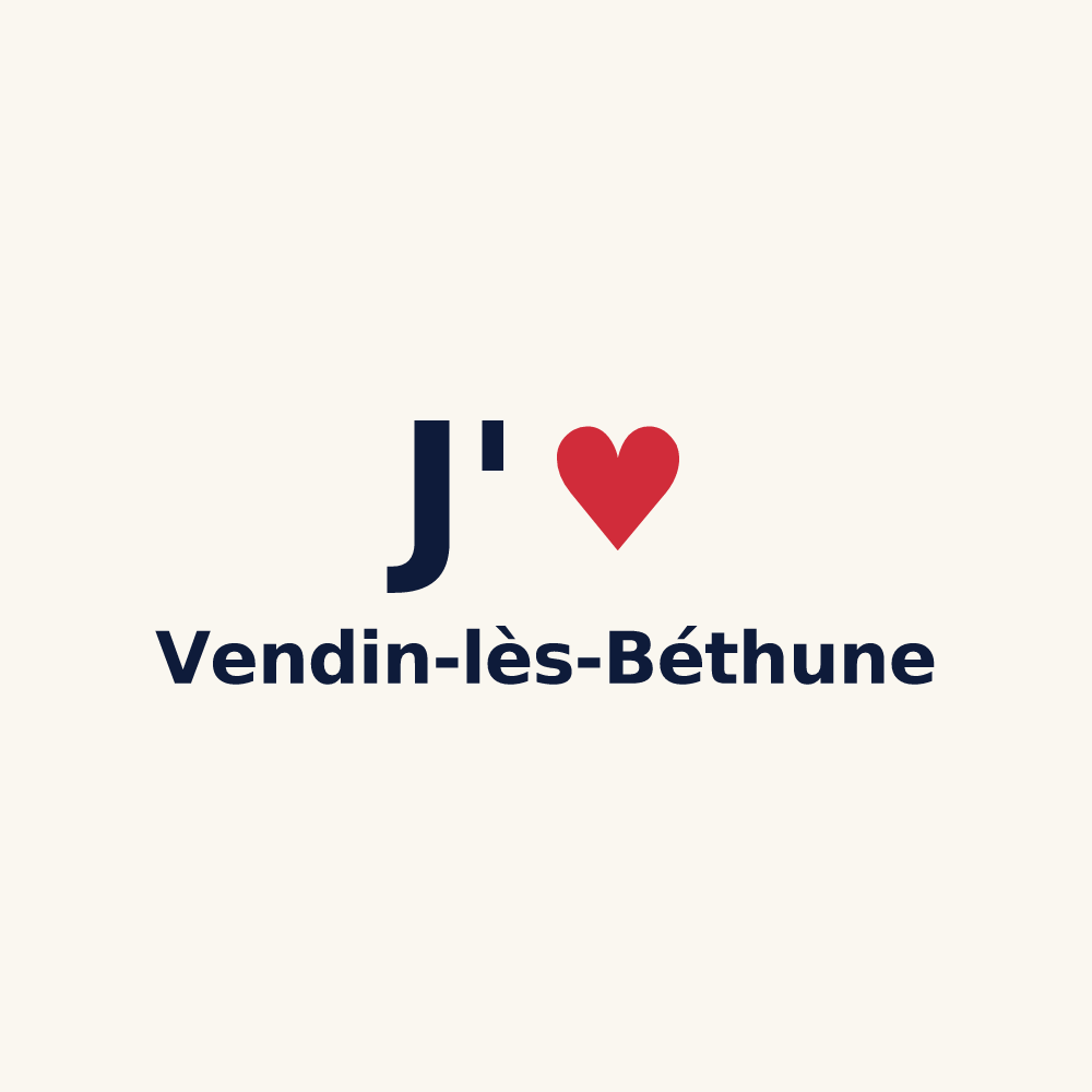 Tasse personnalisée Vendin-lès-Béthune — design J'aime Vendin-lès-Béthune