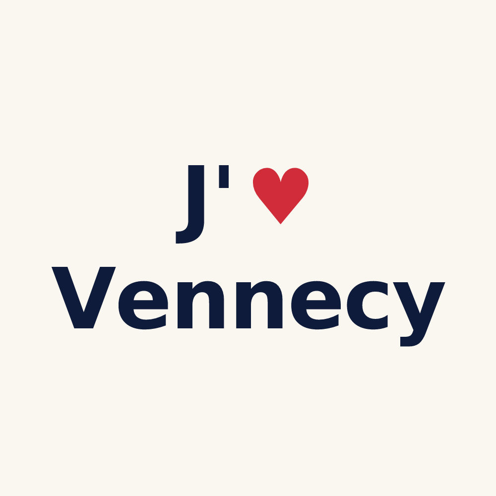 Tasse personnalisée Vennecy — design J'aime Vennecy